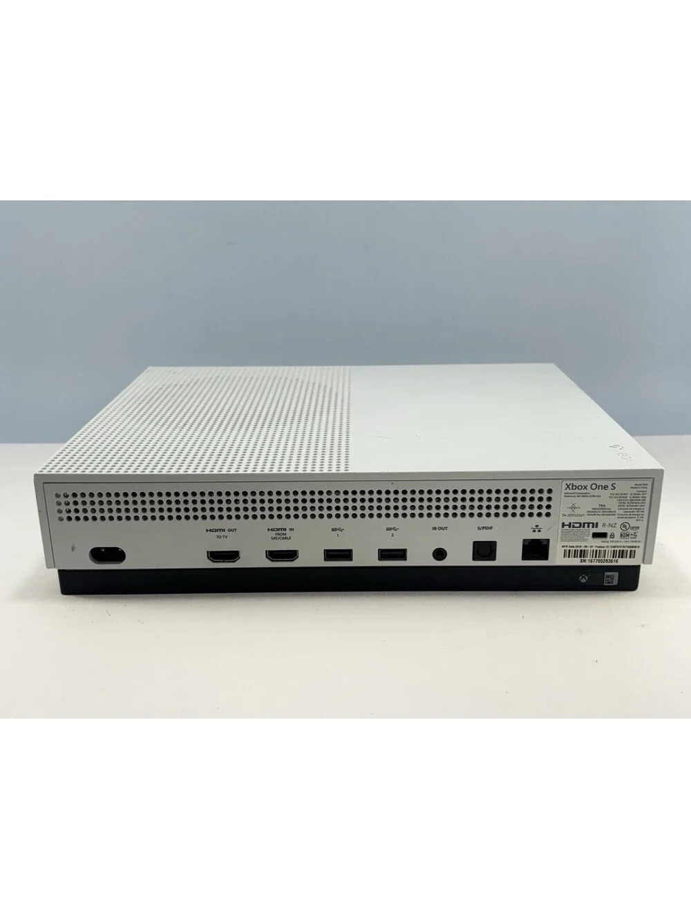 Microsoft Xbox One S 1TB Console 1681 w/Power Cord, HDMI, & 4 Games TESTED READ
